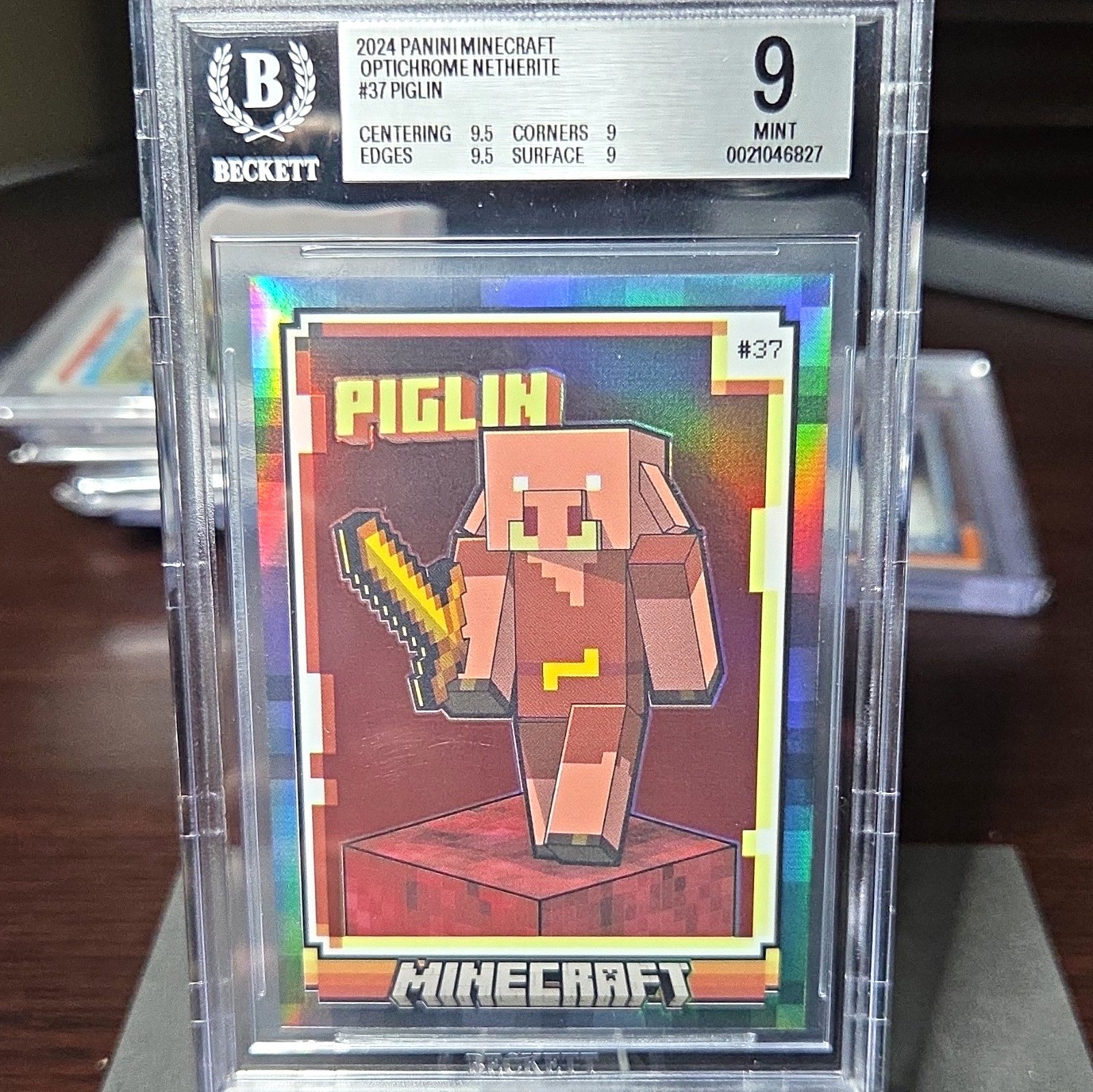 2024 Panini Prizm Minecraft Optichrome Netherite #37 Piglin BGS 9 1/1 ONE OF ONE 2024 Panini Prizm Minecraft Optichrome Netherite #37 Piglin BGS 9 1/1 ONE OF ONE