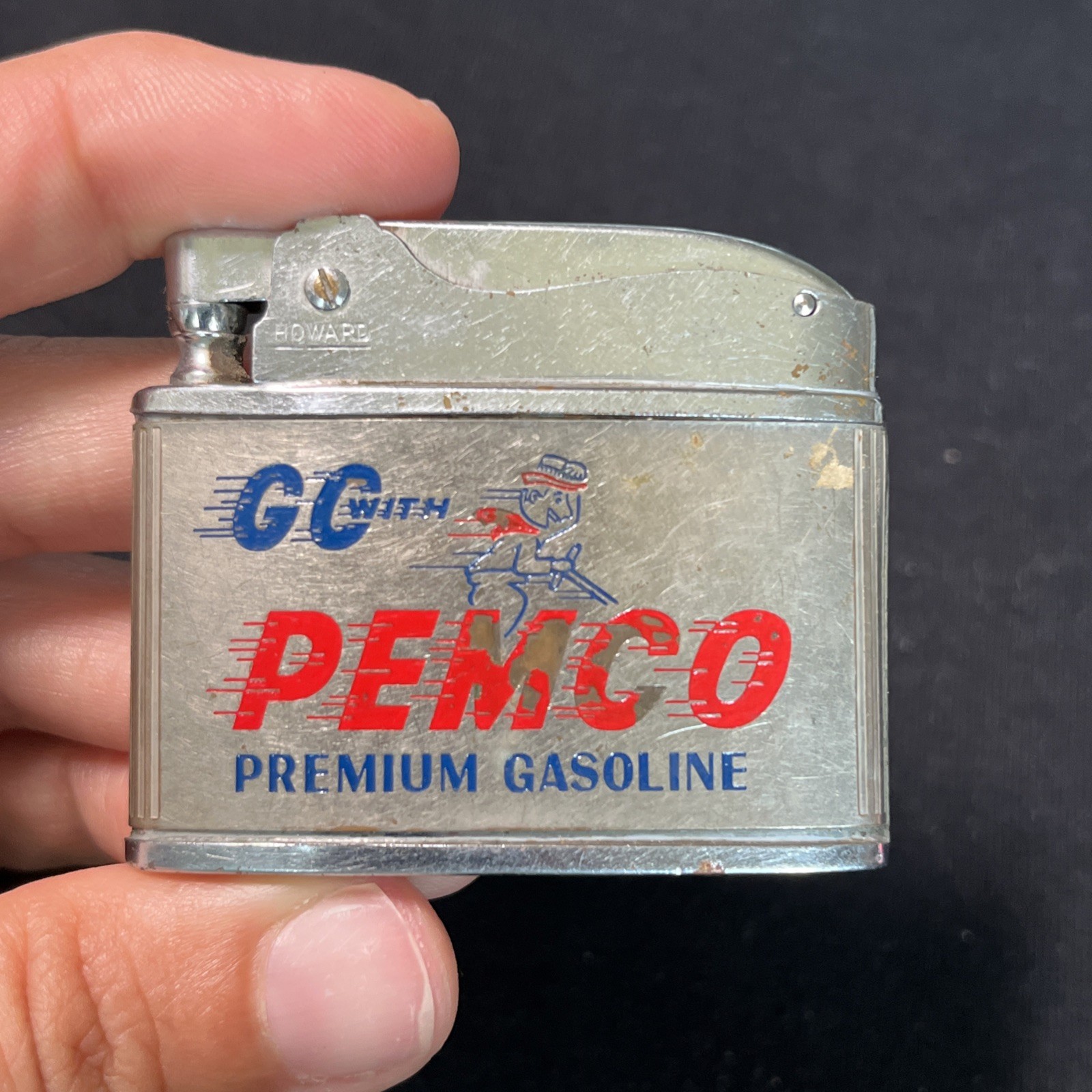 Vintage Howard Lighter GC With Pemco Premium Gasoline Motor Oils Car Truck Vintage Howard Lighter GC With Pemco Premium Gasoline Motor Oils Car Truck