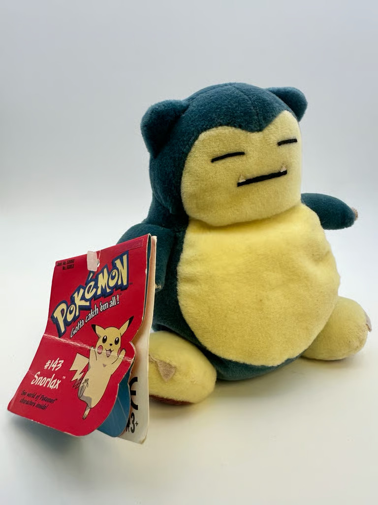 Vintage 1998 Hasbro Pokémon #143 Snorlax Bean Bag Plush with Tag Vintage 1998 Hasbro Pokémon #143 Snorlax Bean Bag Plush with Tag