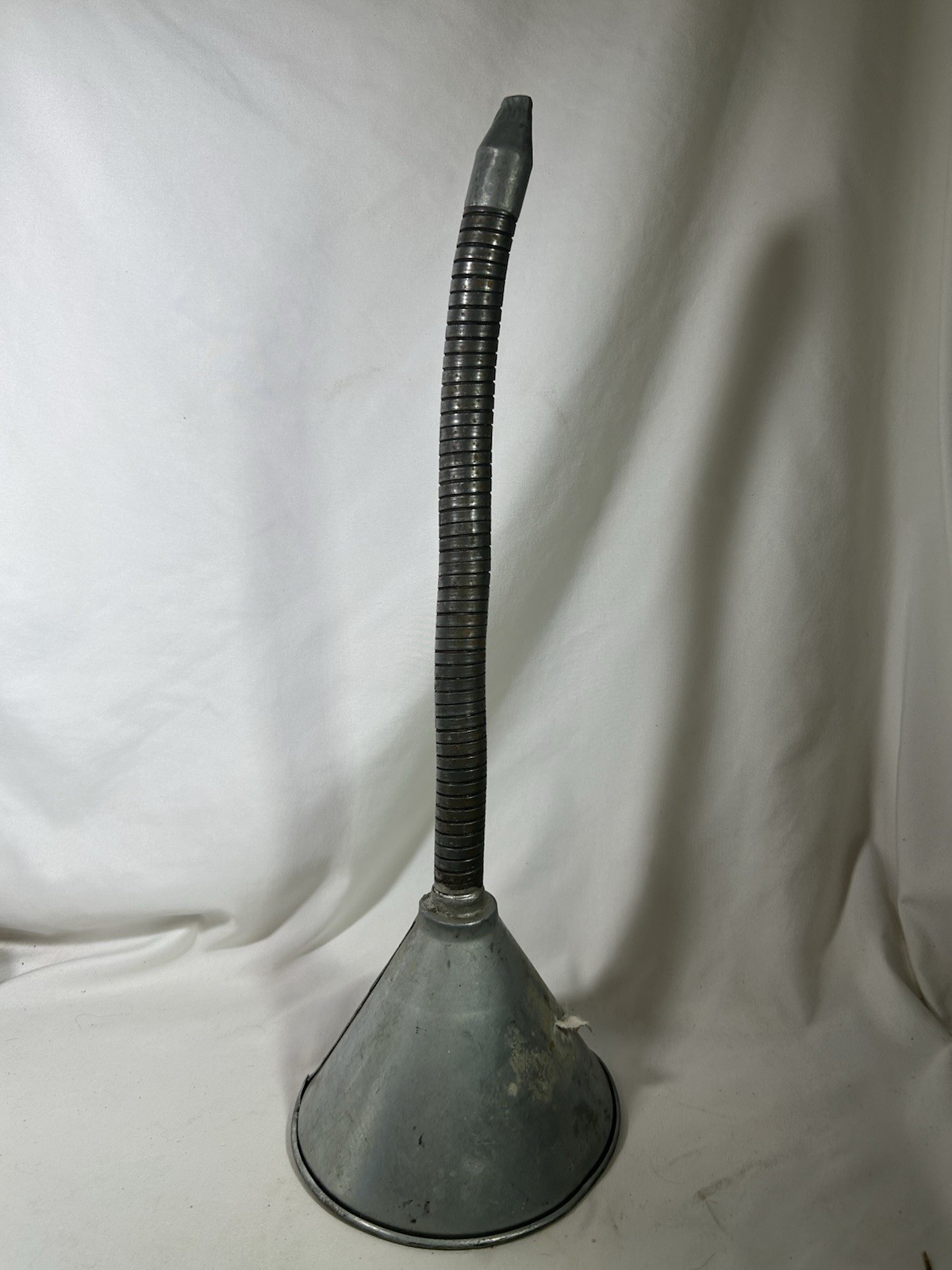 Vintage 1940's-1960's Galvanized Steel Flexible Spout Oil Funnel Gooseneck Vintage 1940's-1960's Galvanized Steel Flexible Spout Oil Funnel Gooseneck