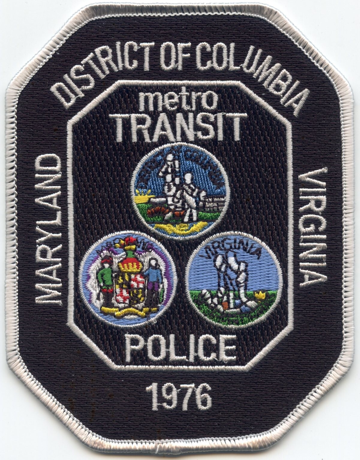 WASHINGTON DC MARYLAND VIRGINIA METRO PUBLIC TRANSPORTATION POLICE PATCH WASHINGTON DC MARYLAND VIRGINIA METRO PUBLIC TRANSPORTATION POLICE PATCH
