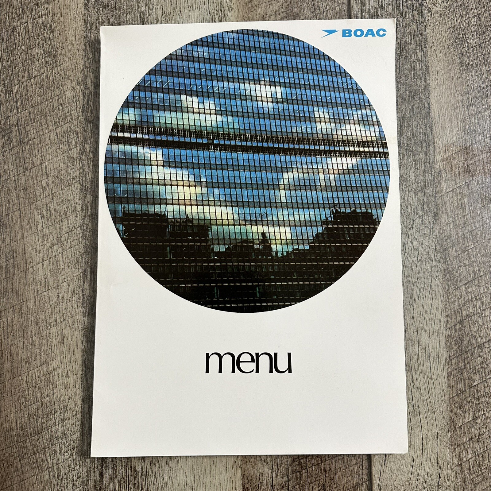 BOAC FIRST CLASS AIRLINE MENU LONDON 60s 70s BOAC FIRST CLASS AIRLINE MENU LONDON 60s 70s