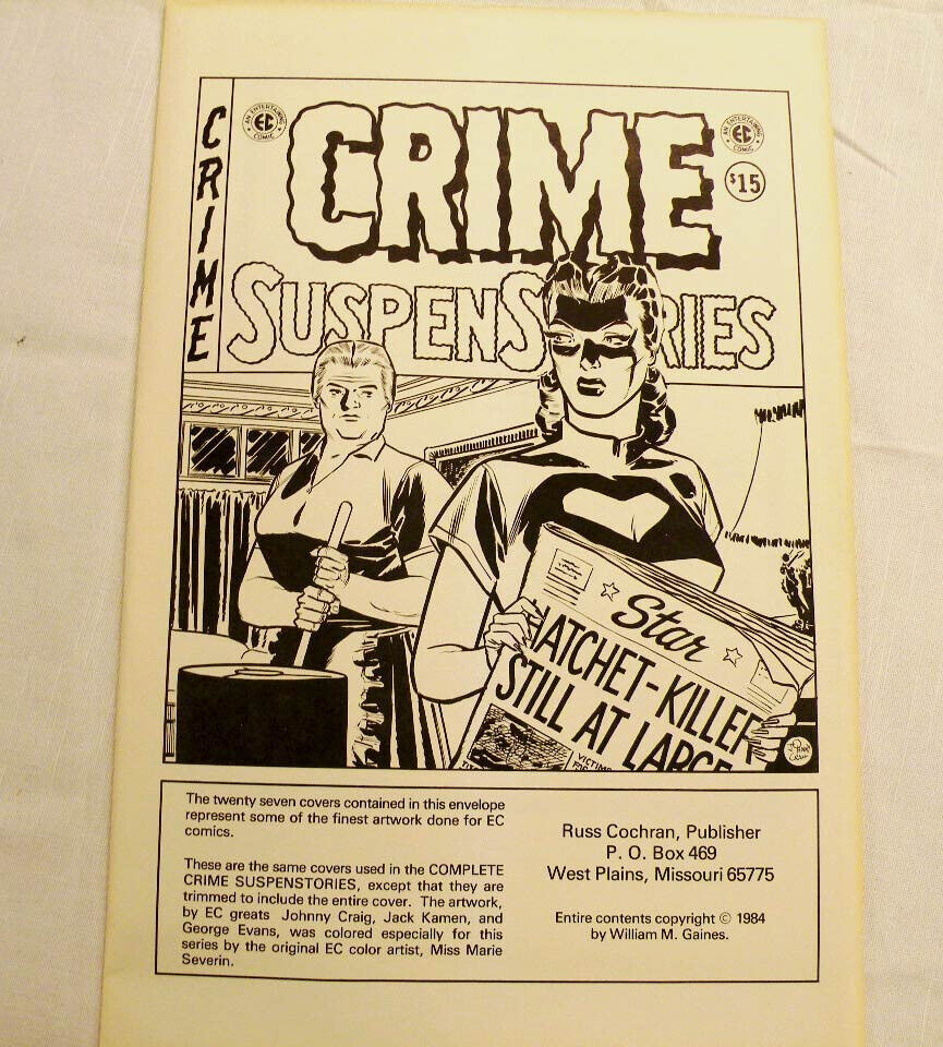 Comic Covers EC Comics Russ Cochran - Crime SuspenStories Portfolio, 27 Covers