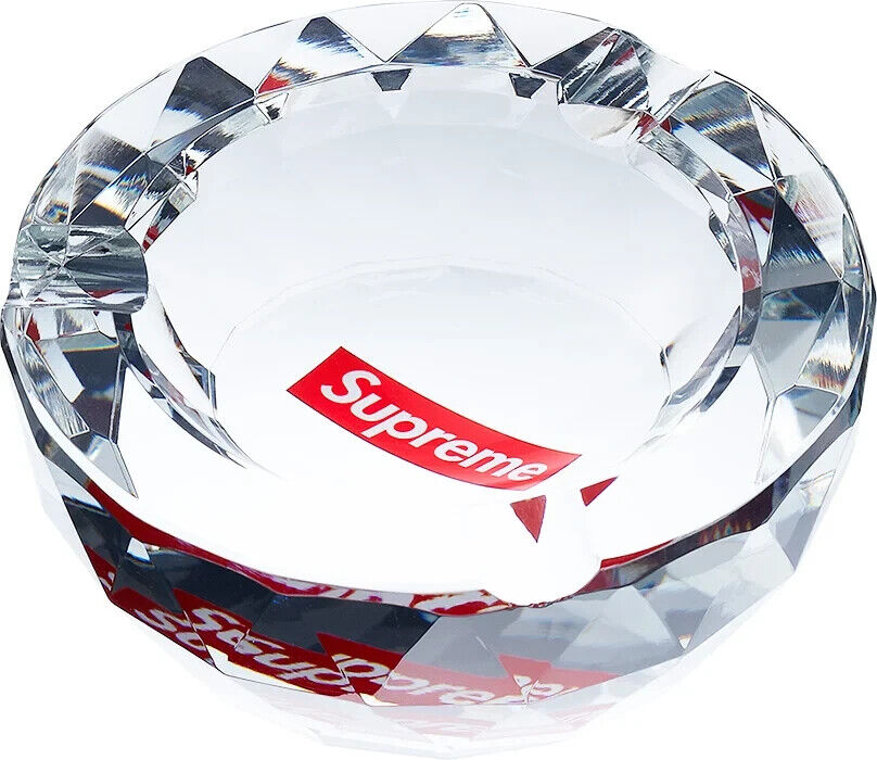 Supreme Diamond Cut Crystal Ashtray Clear 2013 (SUPP026) One Size