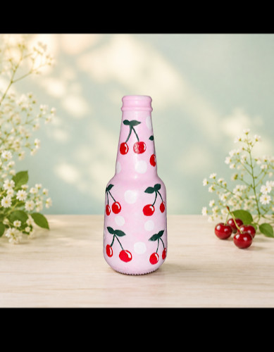 Meranda's Hand Painted Minature Vase Cherries Meranda's Hand Painted Minature Vase Cherries