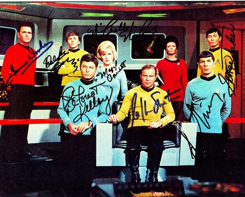 Star Trek Original Cast Shatner Nimoy Signed Autographs 8x10 Photo Sci-Fi HD183 Star Trek Original Cast Shatner Nimoy Signed Autographs 8x10 Photo Sci-Fi HD183