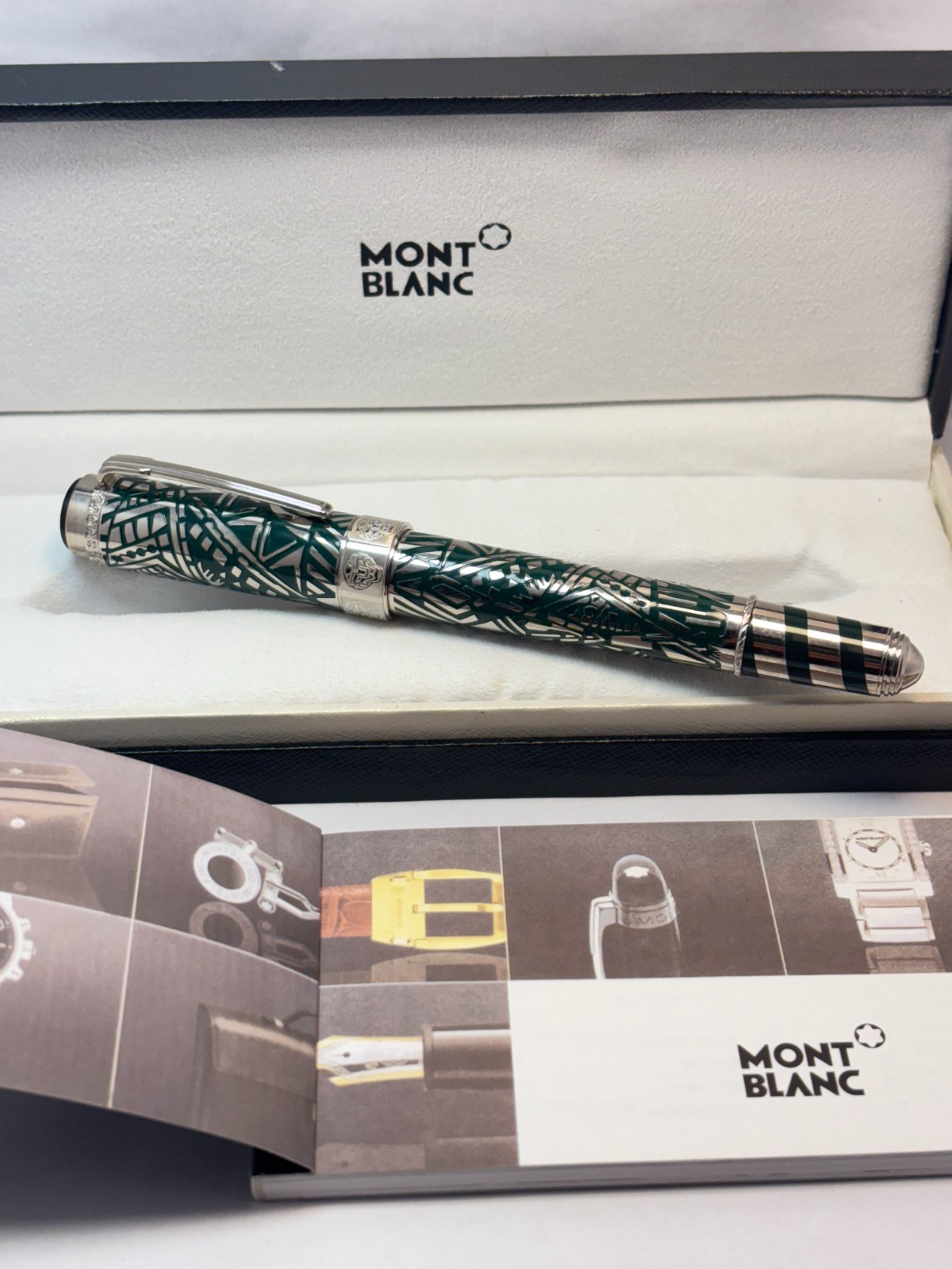Awesome Montblanc Homage to Peggy Gugg. Limited Edition Rollerball Pen{Blue Ink}