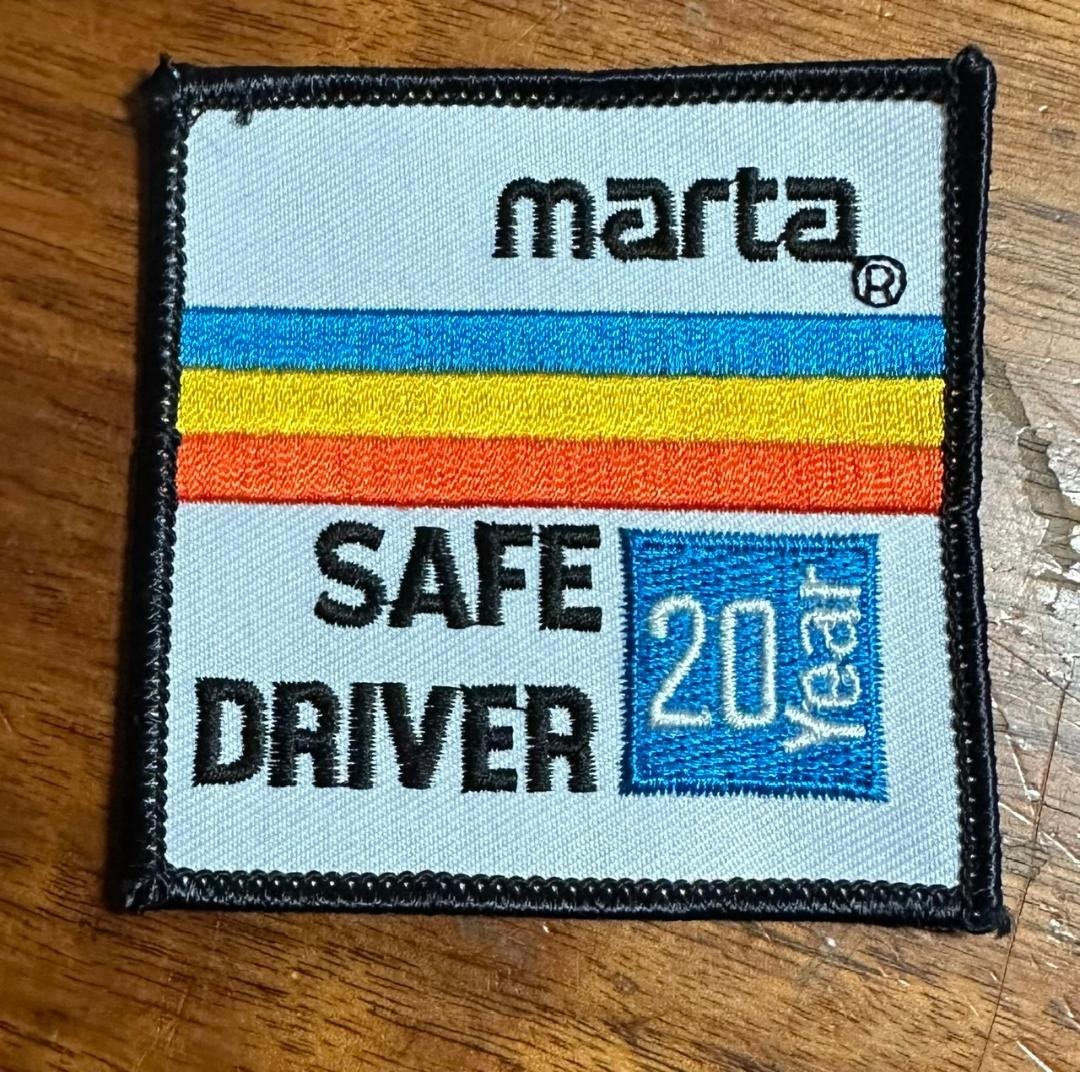 1990\'s MARTA Transit Atlanta Georgia Safe Driver 20 Years Arm Bus Subway Patch 1990\'s MARTA Transit Atlanta Georgia Safe Driver 20 Years Arm Bus Subway Patch