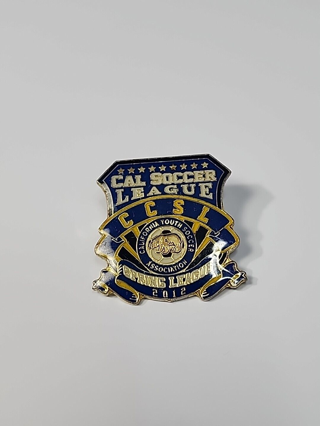 CAL Soccer League Lapel Pin 2012 CCSL Cal North Competitive Soccer League Youth