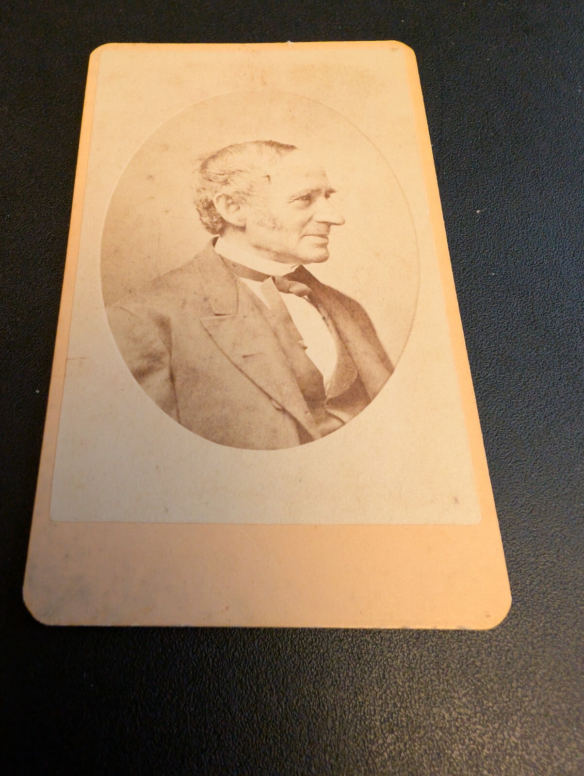 Rare 1870's Well Dressed Man shows his favorite profile side Rare 1870's Well Dressed Man shows his favorite profile side