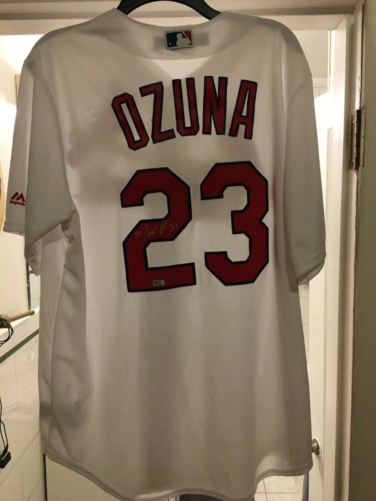 Marcell Ozuna Signed Cardinals Jersey L