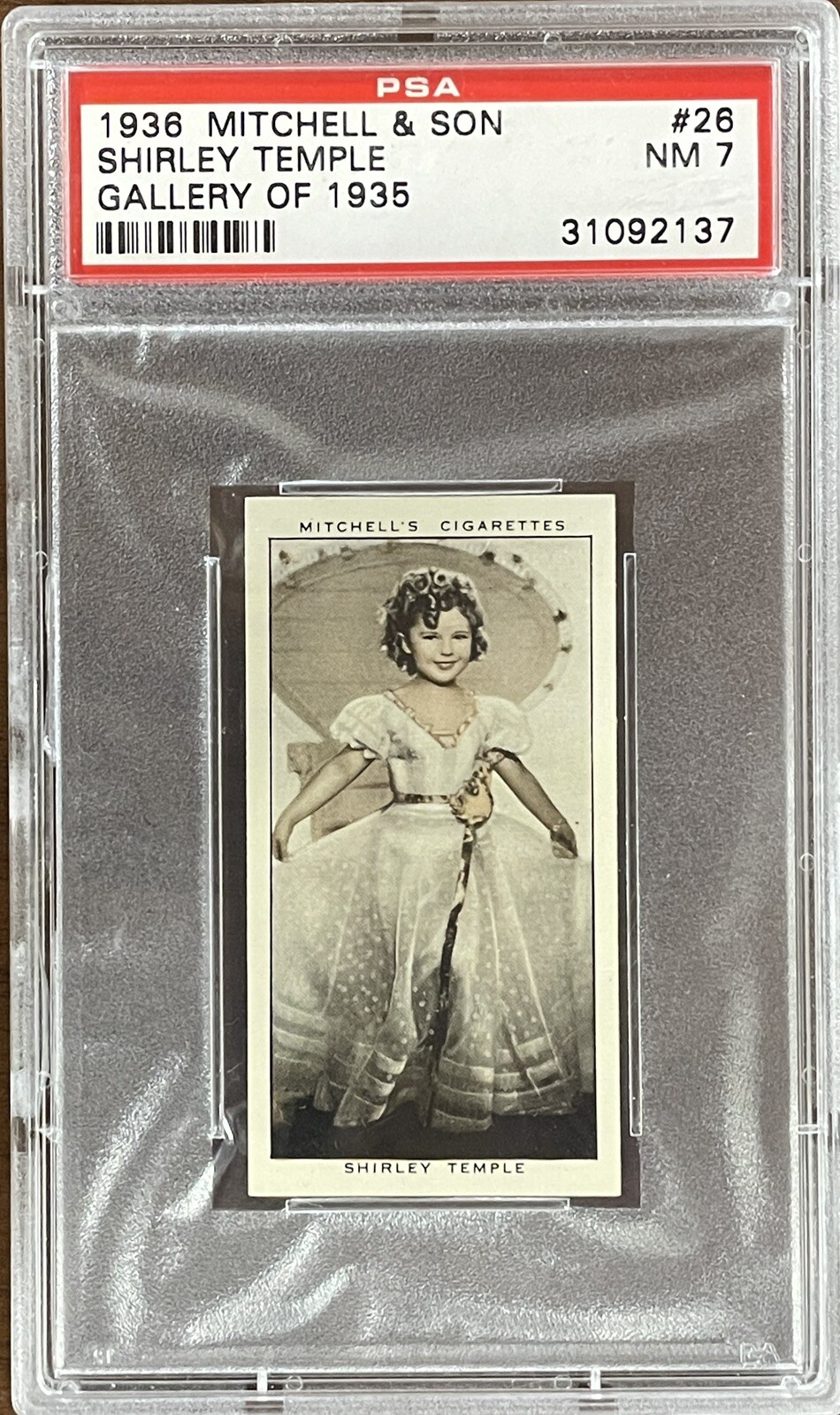 1936 Mitchell & Son Gallery of 1935 SHIRLY TEMPLE #26 PSA 7 NM 1936 Mitchell & Son Gallery of 1935 SHIRLY TEMPLE #26 PSA 7 NM
