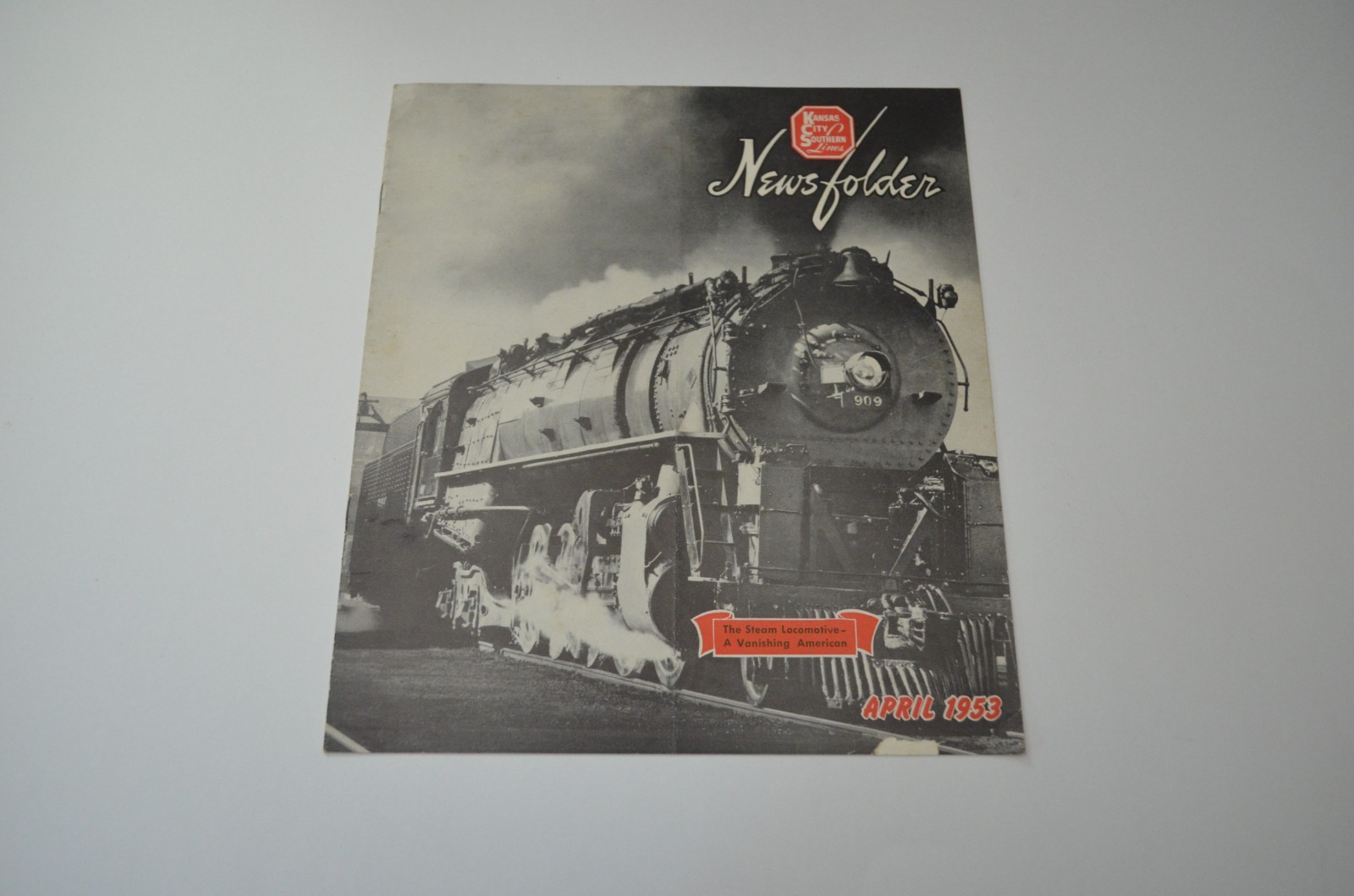 Vintage April 1953 Kansas City Southern Lines Newsfolder, Trains info