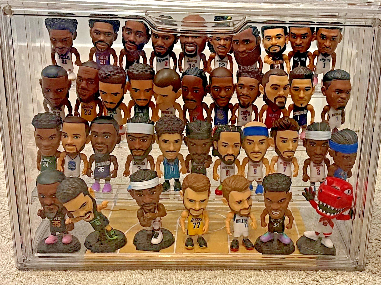 ZURU NBA BALLERS - 39 FIGURE LOT + DISPLAY CASE | WEMBY LEBRON CURRY LUKA SHAQ