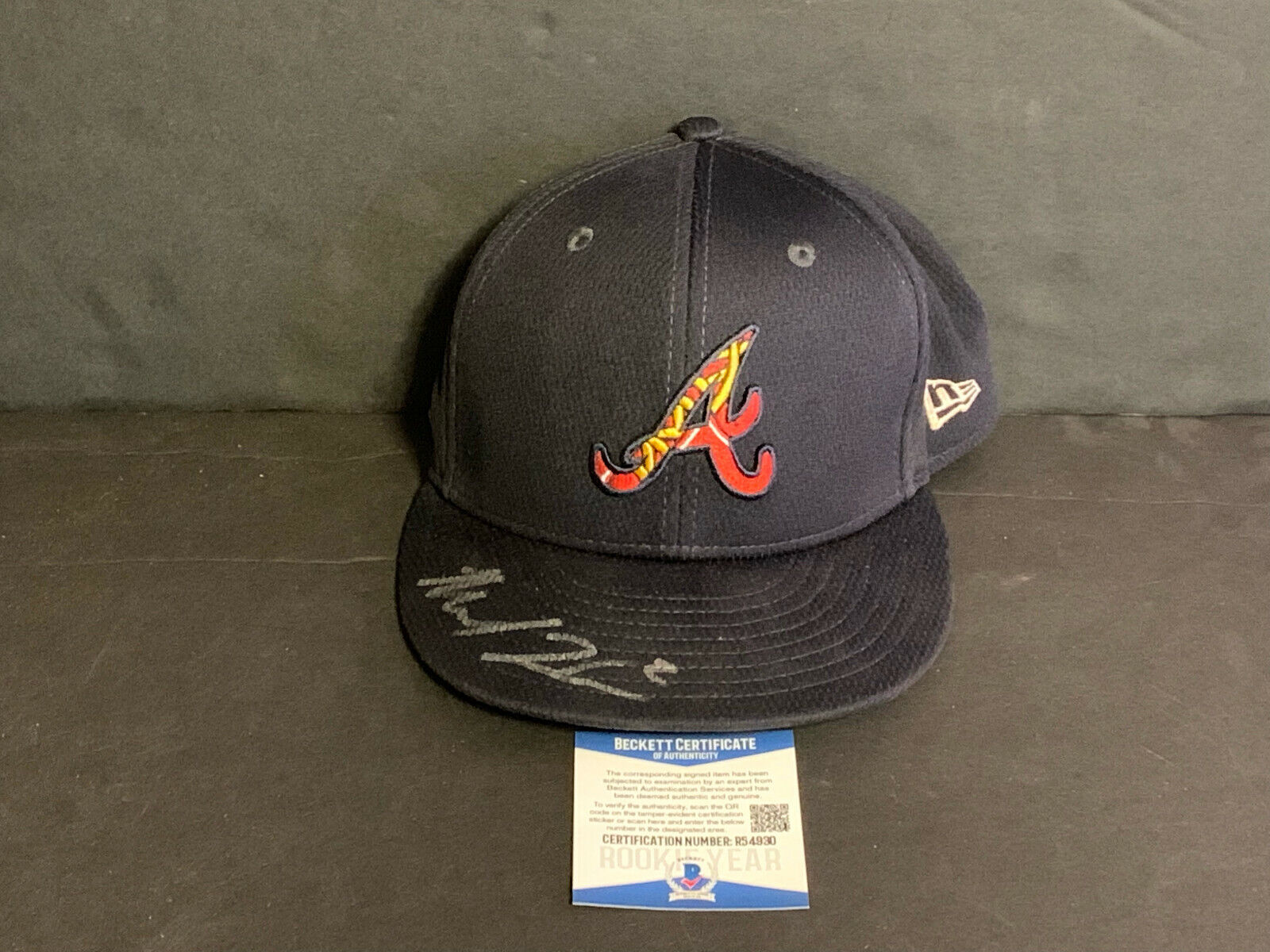 Michael Harris Braves Autographed Signed 2021 Game Used Hat Cap Beckett - -