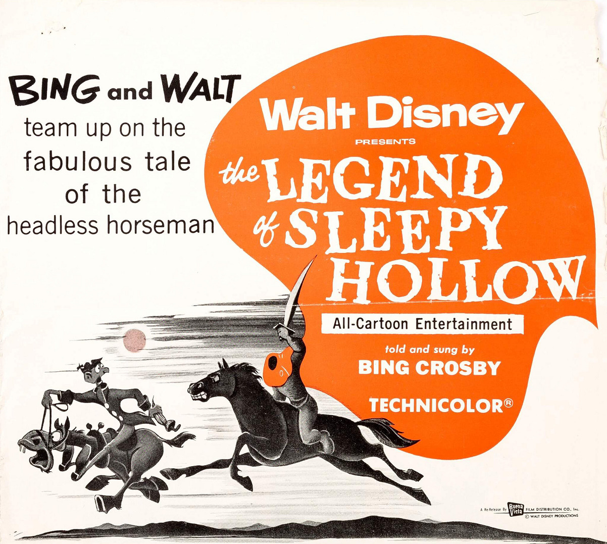 1949 Walt Disney The Legend Of Sleepy Hollow The Headless Horseman 🎃🐴🎃