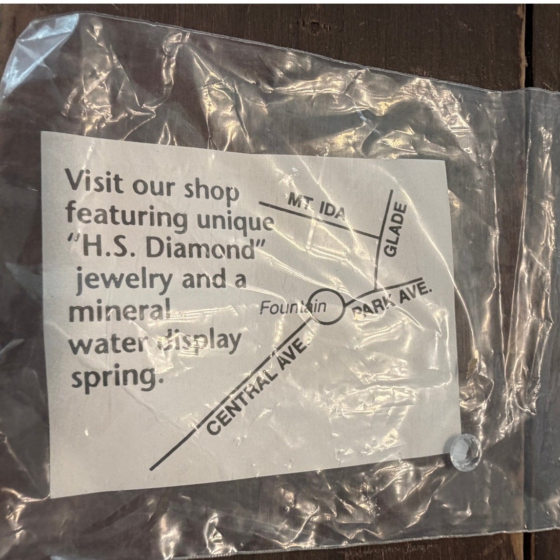 Vintage Hot Springs Diamond Quartz Crystal Souvenir Arkansas AR Scenic Springs