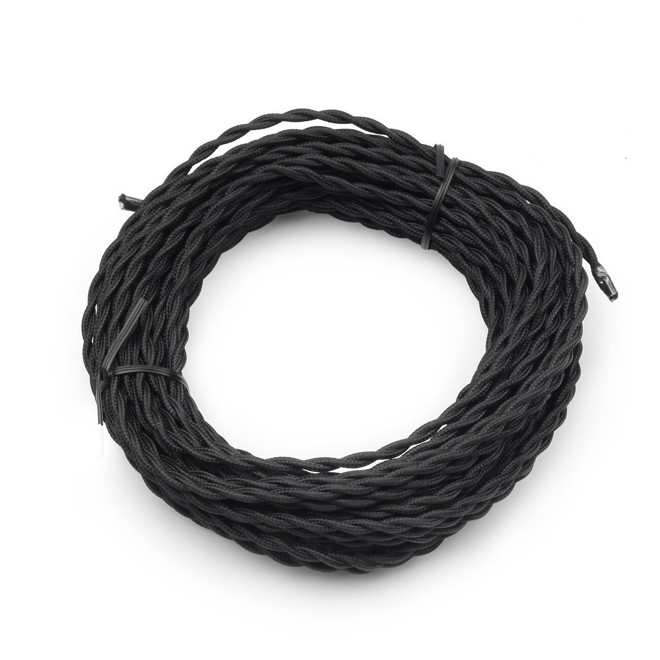 25ft/50ft Black Twisted Cloth Covered Wire Vintage Antique Lamp Electrical 300 V 25ft/50ft Black Twisted Cloth Covered Wire Vintage Antique Lamp Electrical 300 V