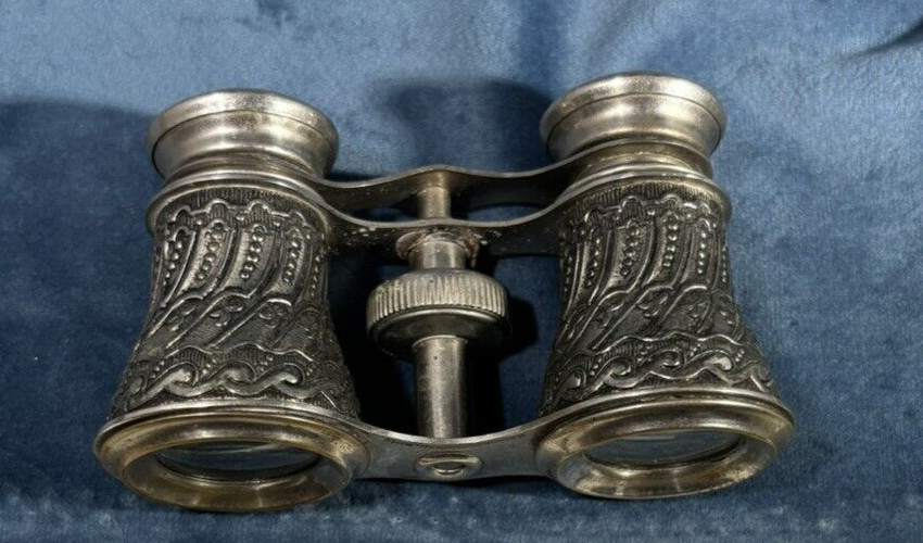 Antique Silver Tone Opera Glasses Binoculars 1940s Made in Occupied Japan