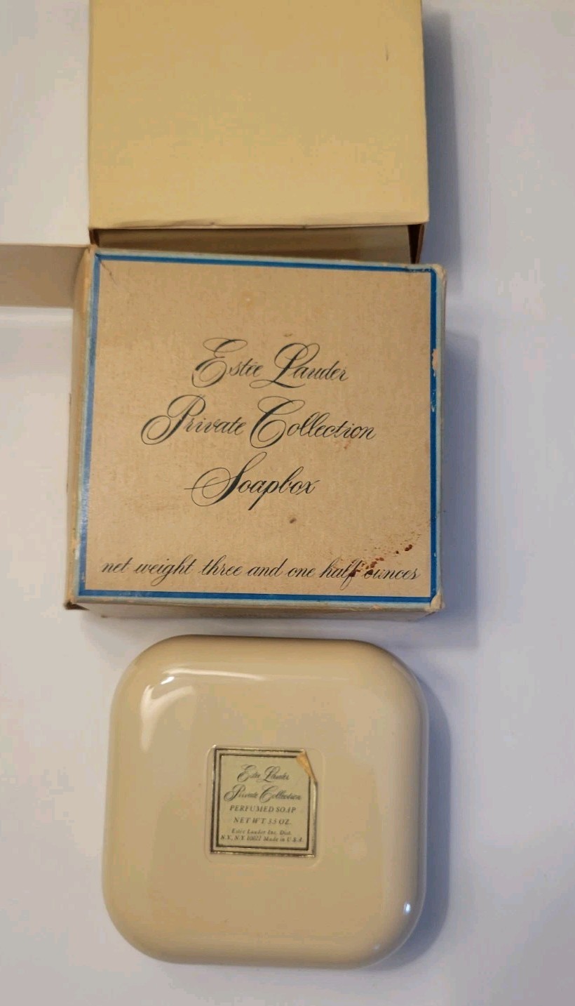 Vintage 1979 Estee Lauder Private Collection Perfumed Soap Box 3.5oz Case RARE Vintage 1979 Estee Lauder Private Collection Perfumed Soap Box 3.5oz Case RARE