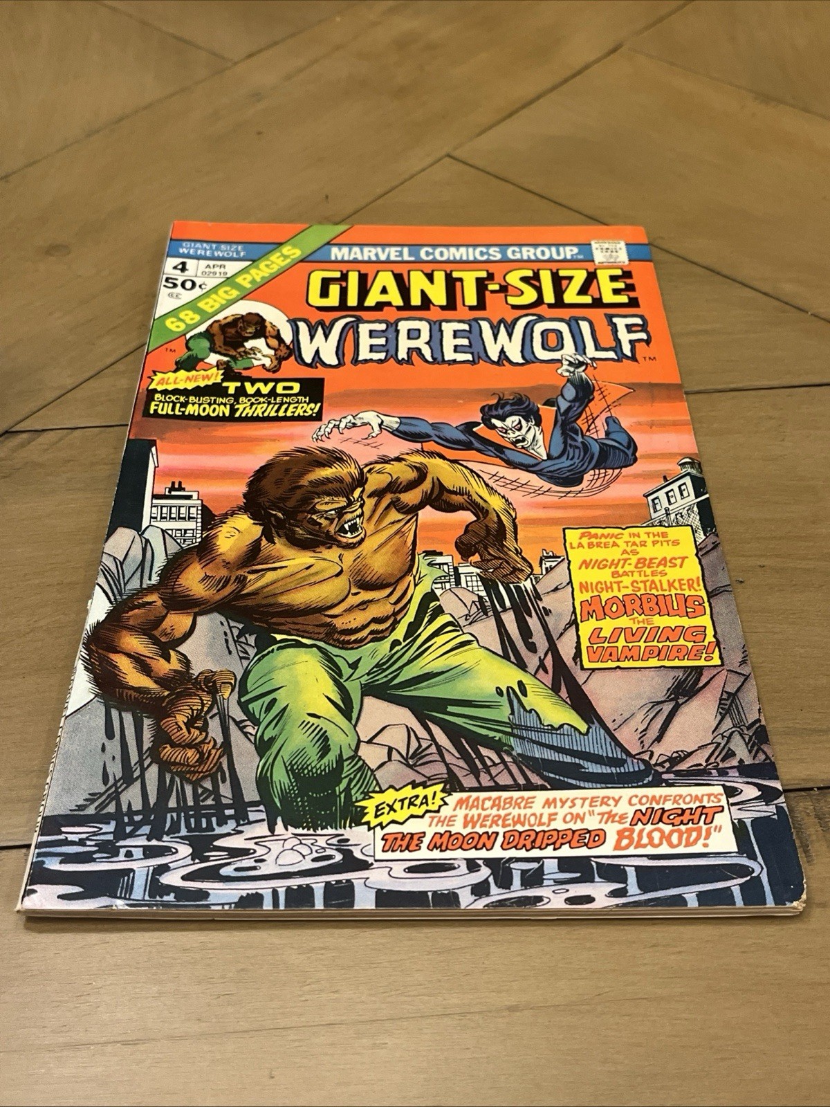 Giant-Size Werewolf #4 (Marvel Comics 1975) 1st Morbius versus Werewolf Key VF-