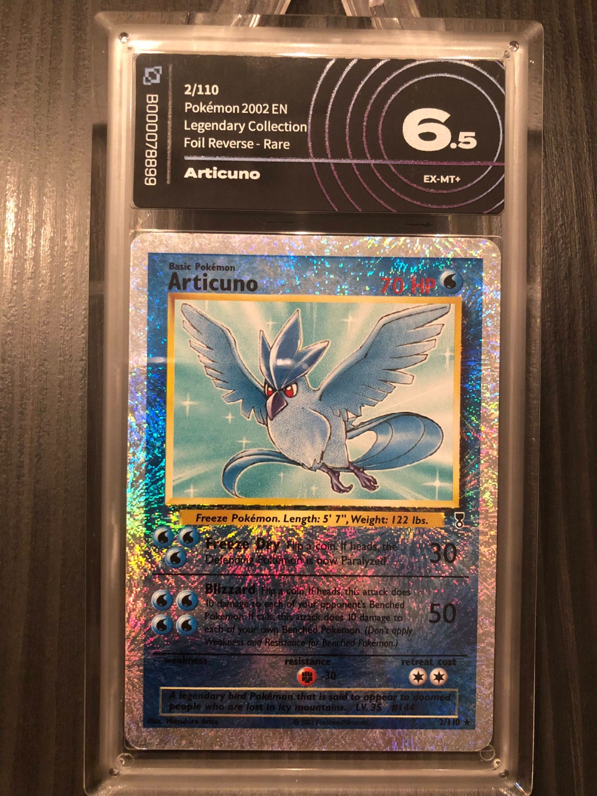 Articuno Reverse Holo Legendary Collection #2 AiGrading 6.5 Pokemon 2002 English Articuno Reverse Holo Legendary Collection #2 AiGrading 6.5 Pokemon 2002 English