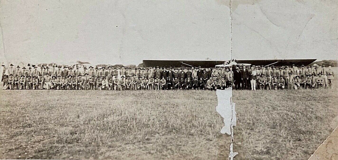 LINDBERGH + SPIRIT of ST LOUIS w/ USMC OBSV SQD #9 HAITI - FEB 6-8 1928 PHOTO   