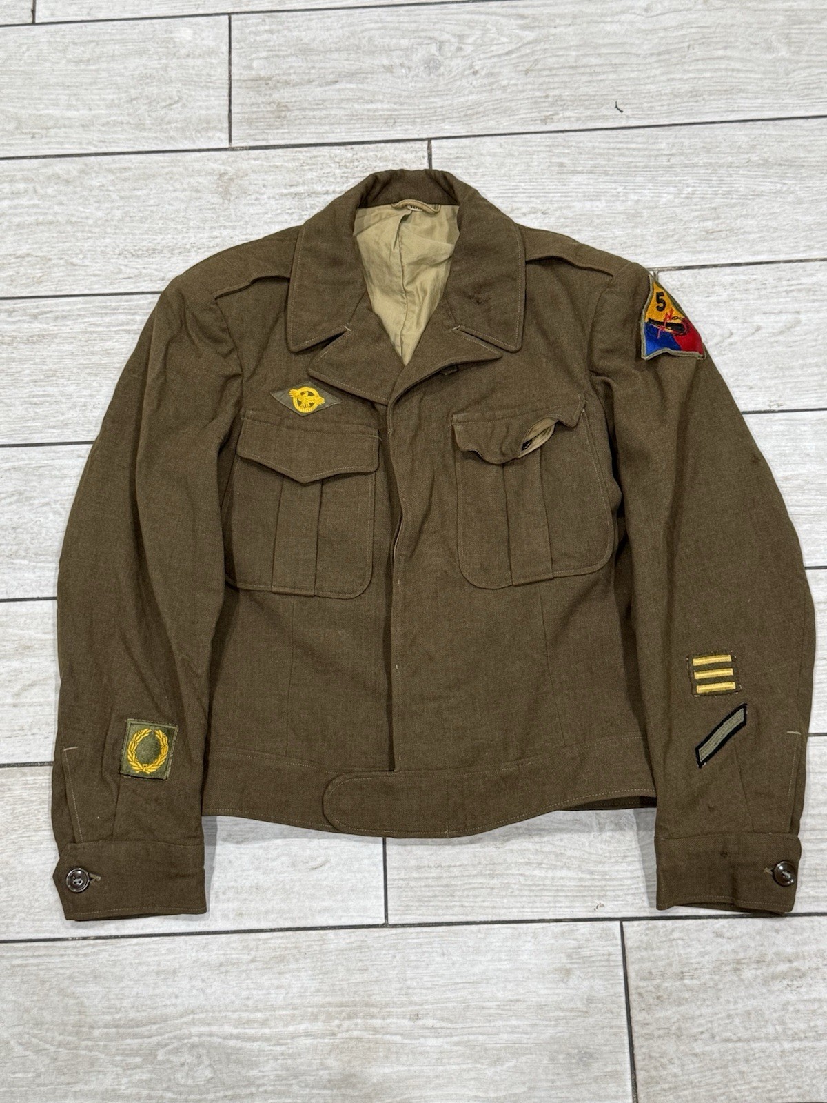 Vtg WW2 US Army 36R 5th Armored Division Tank Destroyer Vtg WW2 US Army 36R 5th Armored Division Tank Destroyer