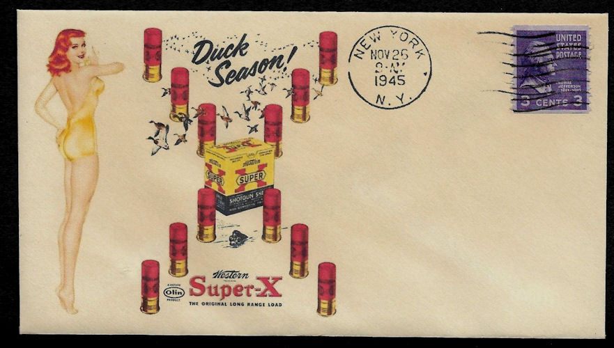 Vintage Super-X Shotgun Shells Ad Featured on Collector's Envelope *OP380 Vintage Super-X Shotgun Shells Ad Featured on Collector's Envelope *OP380