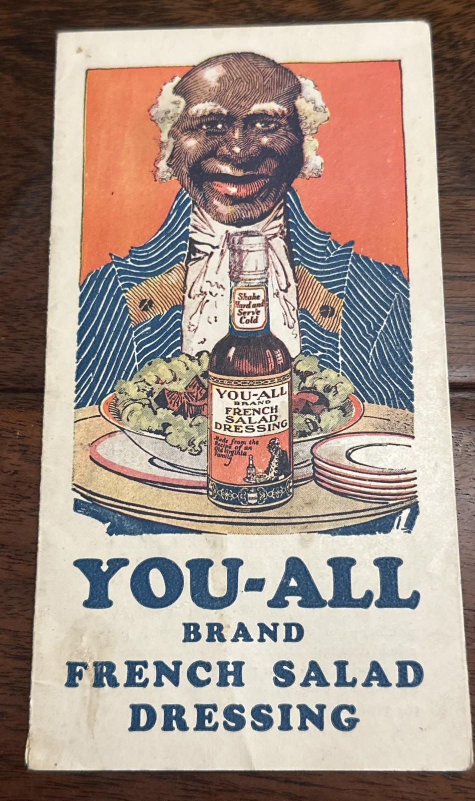 Antique Black Americana You-All French Salad Dressing Ad Booklet Recipes 1920s