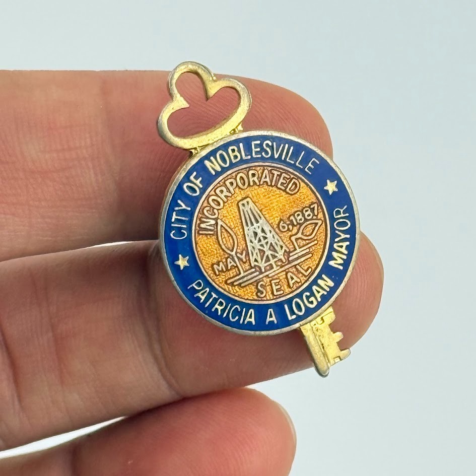 City Of Noblesville Mayor Patricia A Logan Enamel Key Lapel Pin Indiana Key City Of Noblesville Mayor Patricia A Logan Enamel Key Lapel Pin Indiana Key
