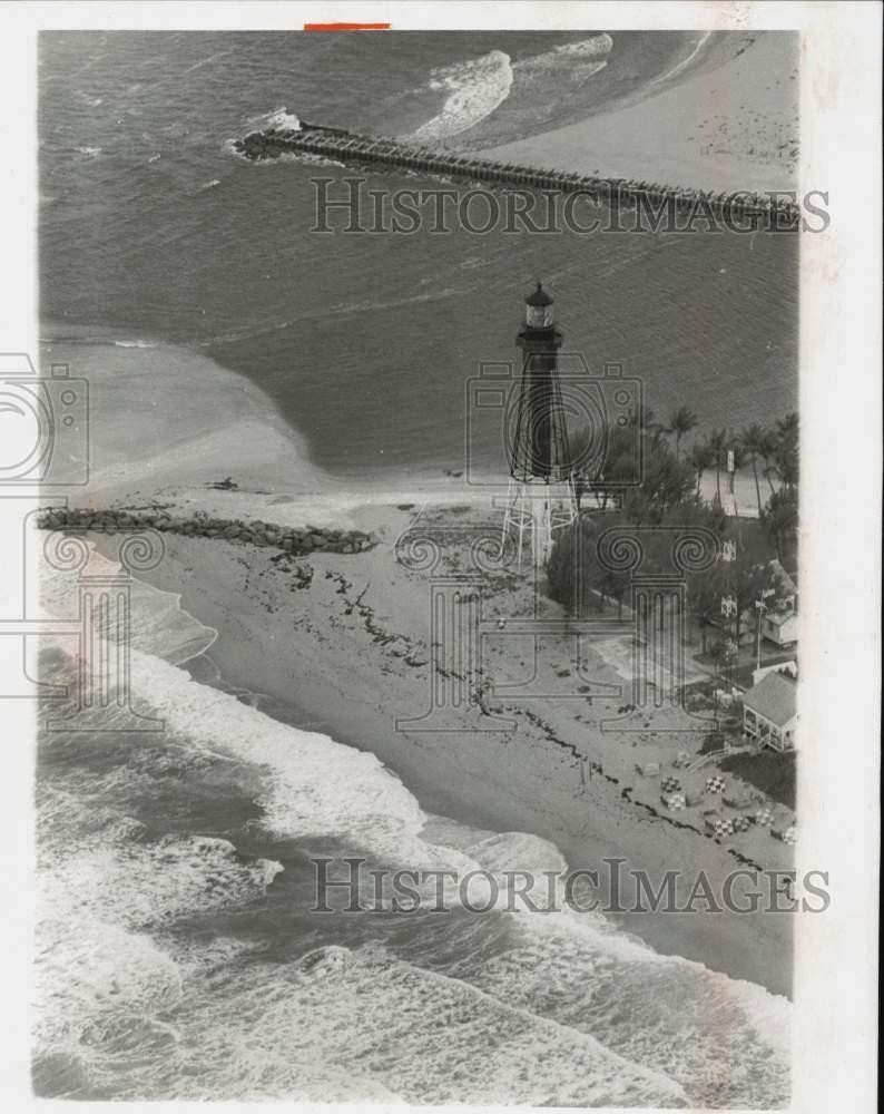 1967 Press Photo Aerial view of Hillsboro Beach, Florida - lry14644 1967 Press Photo Aerial view of Hillsboro Beach, Florida - lry14644