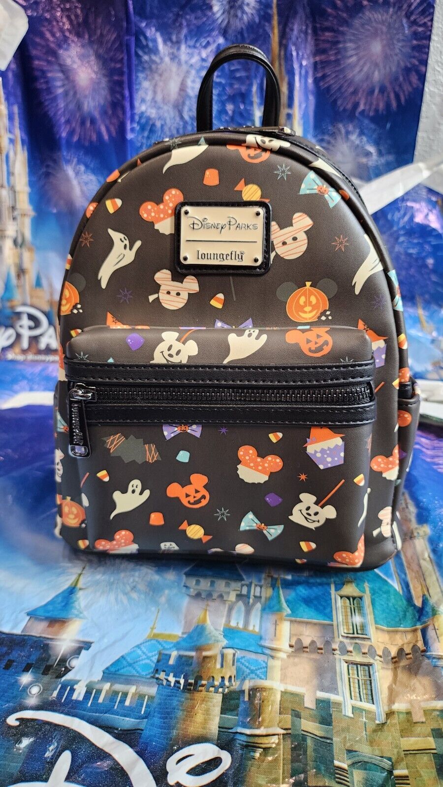 2020 Disney Parks Loungefly Mickey Icons Halloween Treats & Snacks Mini Backpack