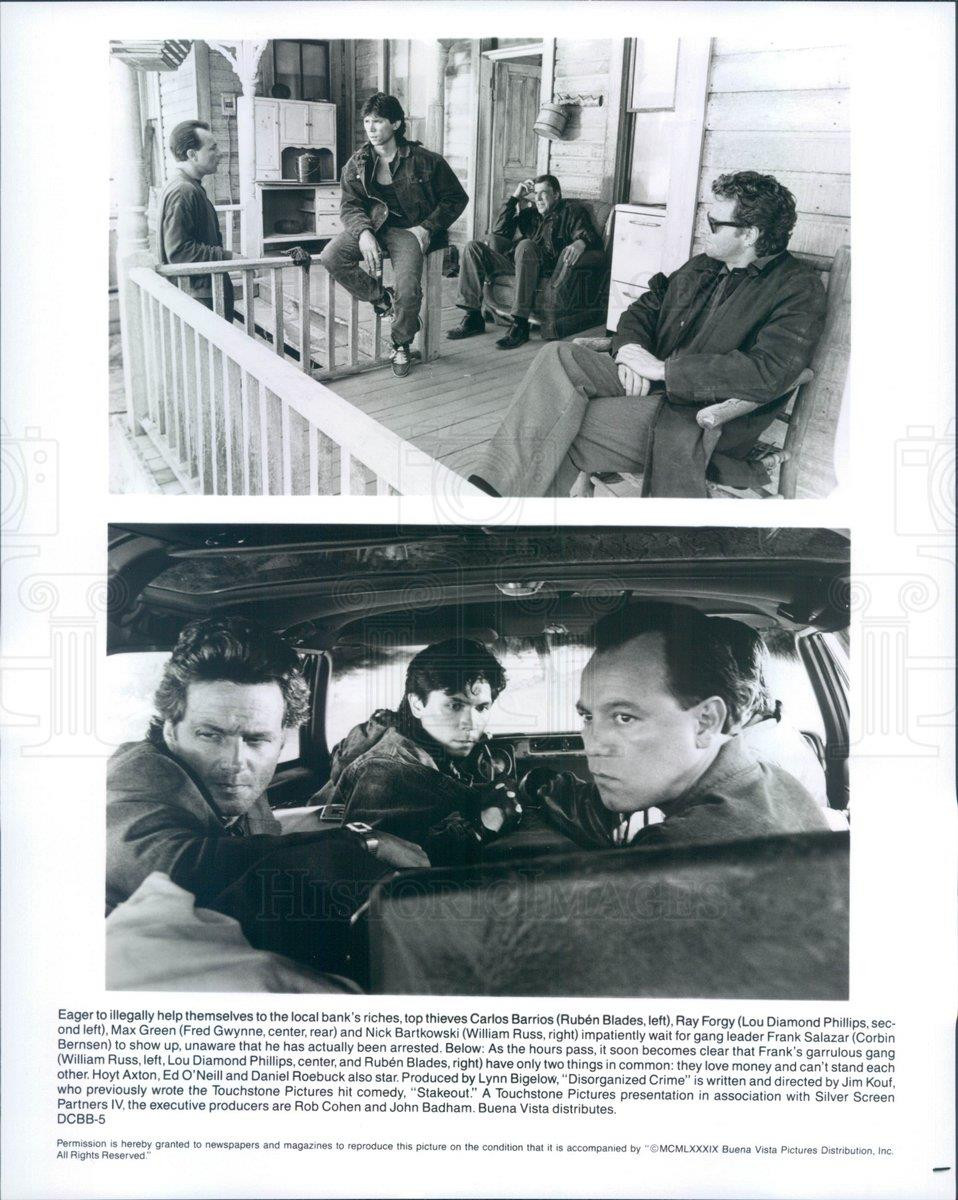 1989 Press Photo Actors Ruben Blades, Lou Diamond Phillips - rkf7717