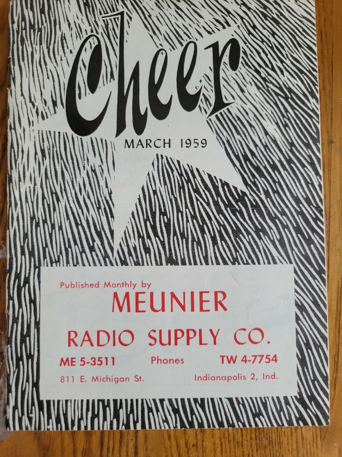 Vintage 1959 CHEER Booklet Advertising Meuier Radio Supply Co. Indianapolis Vintage 1959 CHEER Booklet Advertising Meuier Radio Supply Co. Indianapolis
