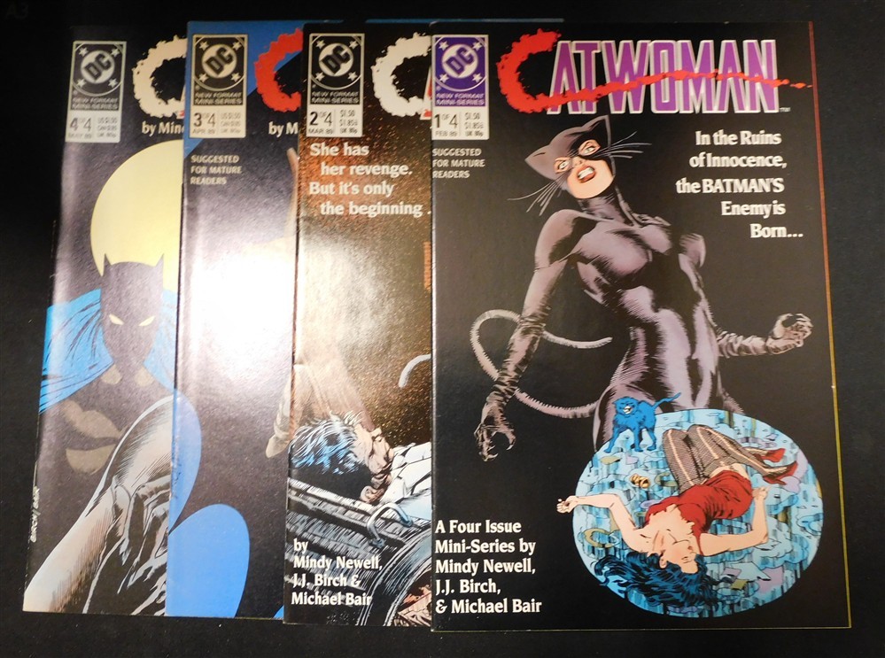 CATWOMAN 1-4 DC COMIC SET COMPLETE BATMAN YEAR ONE NEWELL BIRCH BAIR 1989 VF CATWOMAN 1-4 DC COMIC SET COMPLETE BATMAN YEAR ONE NEWELL BIRCH BAIR 1989 VF