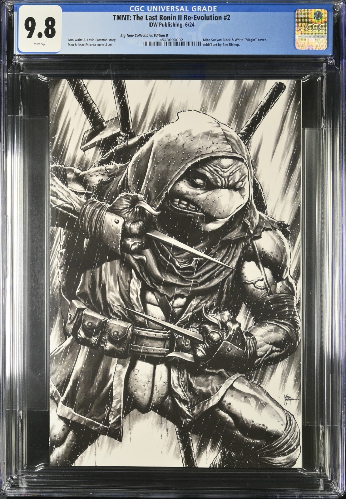 TMNT The Last Ronin II 2 CGC 9.8 Suayan BTC Gold B Virgin B&W  Variant W/COA 500