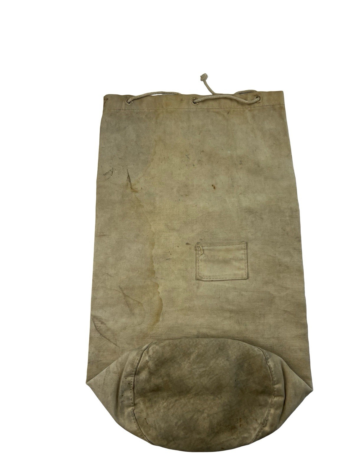 Vintage Distressed Off White Canvas Duffle Bag Military Vintage Distressed Off White Canvas Duffle Bag Military