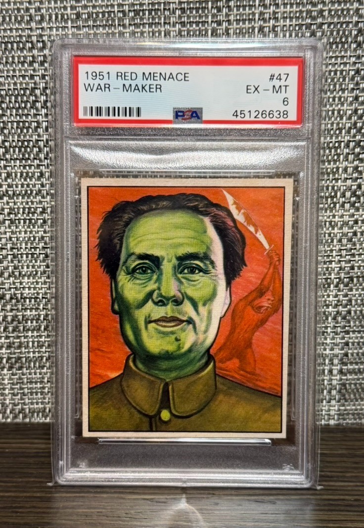 1951 Red Menace MAO TSE TUNG  ZEDONG War Maker #47 PSA 6