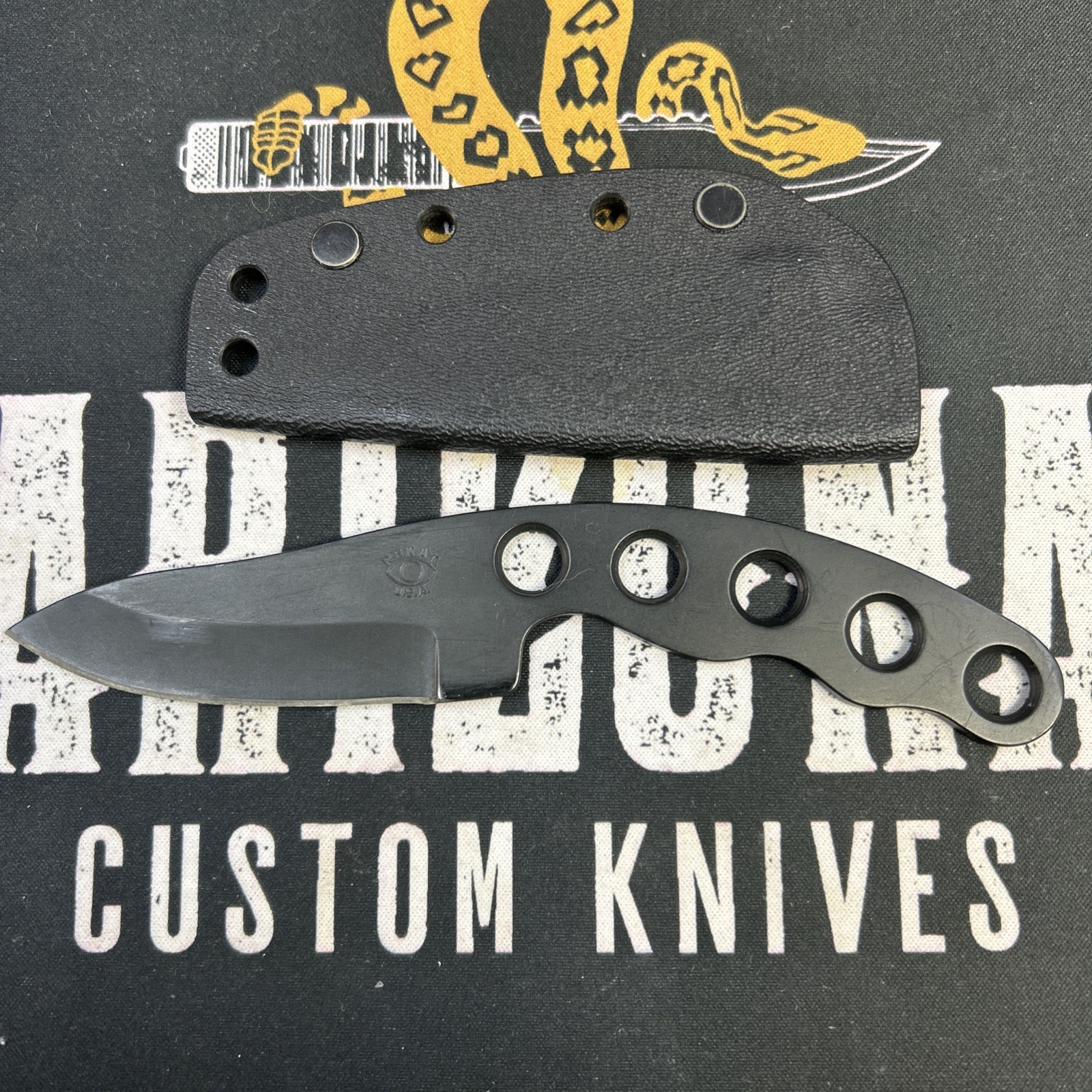 Rare Discontinued REKAT (Round Eye Knife & Tool) Fixed Blade Neck Knife Preowned