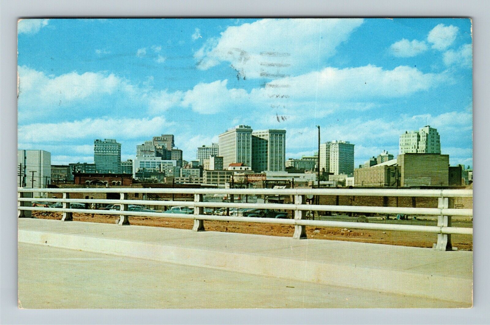 Atlanta GA-Georgia, Skyline, c1962 Vintage Souvenir Postcard