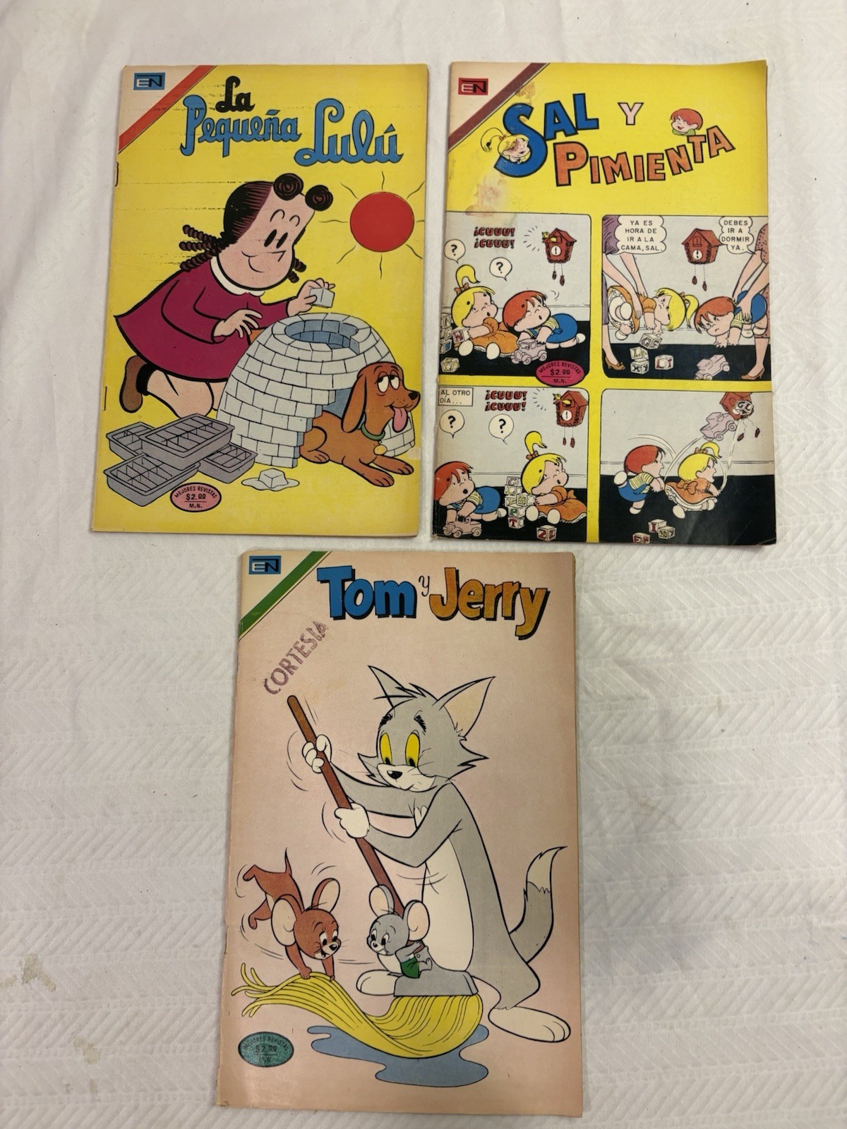 3 Vintage Spanish Comics Sal Y Pimienta Tom And Jerry La Pequena Lulu 3 Vintage Spanish Comics Sal Y Pimienta Tom And Jerry La Pequena Lulu