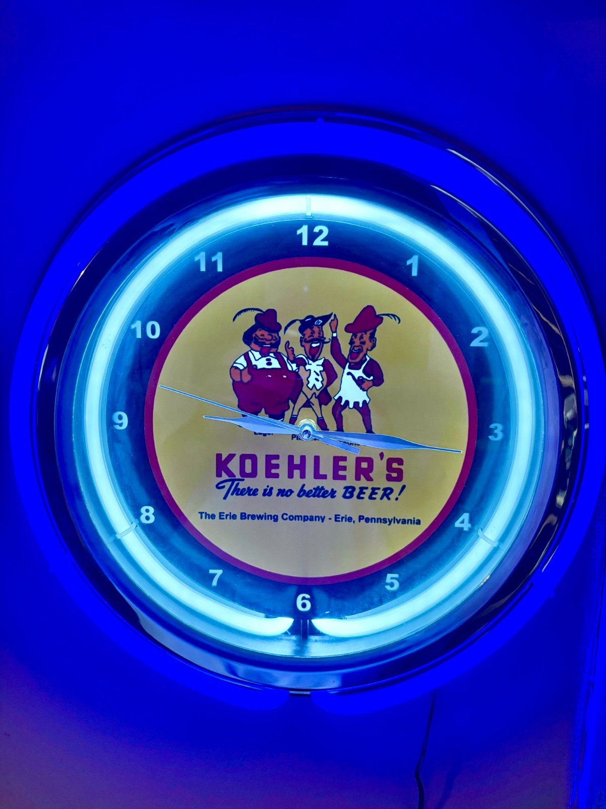 Koehler's Beer Bar Erie Pennsylvania Neon Style LED Clock Advertising Sign Koehler's Beer Bar Erie Pennsylvania Neon Style LED Clock Advertising Sign