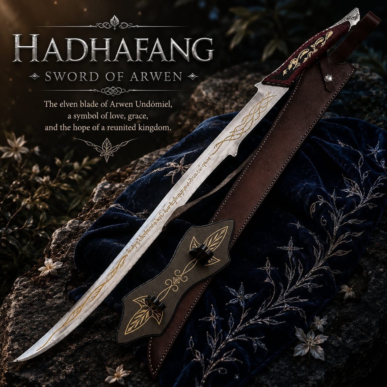 Handmade Arwen Handfang Sword Replica Lord of the Rings Elven Prop Blade Gift bf Handmade Arwen Handfang Sword Replica Lord of the Rings Elven Prop Blade Gift bf