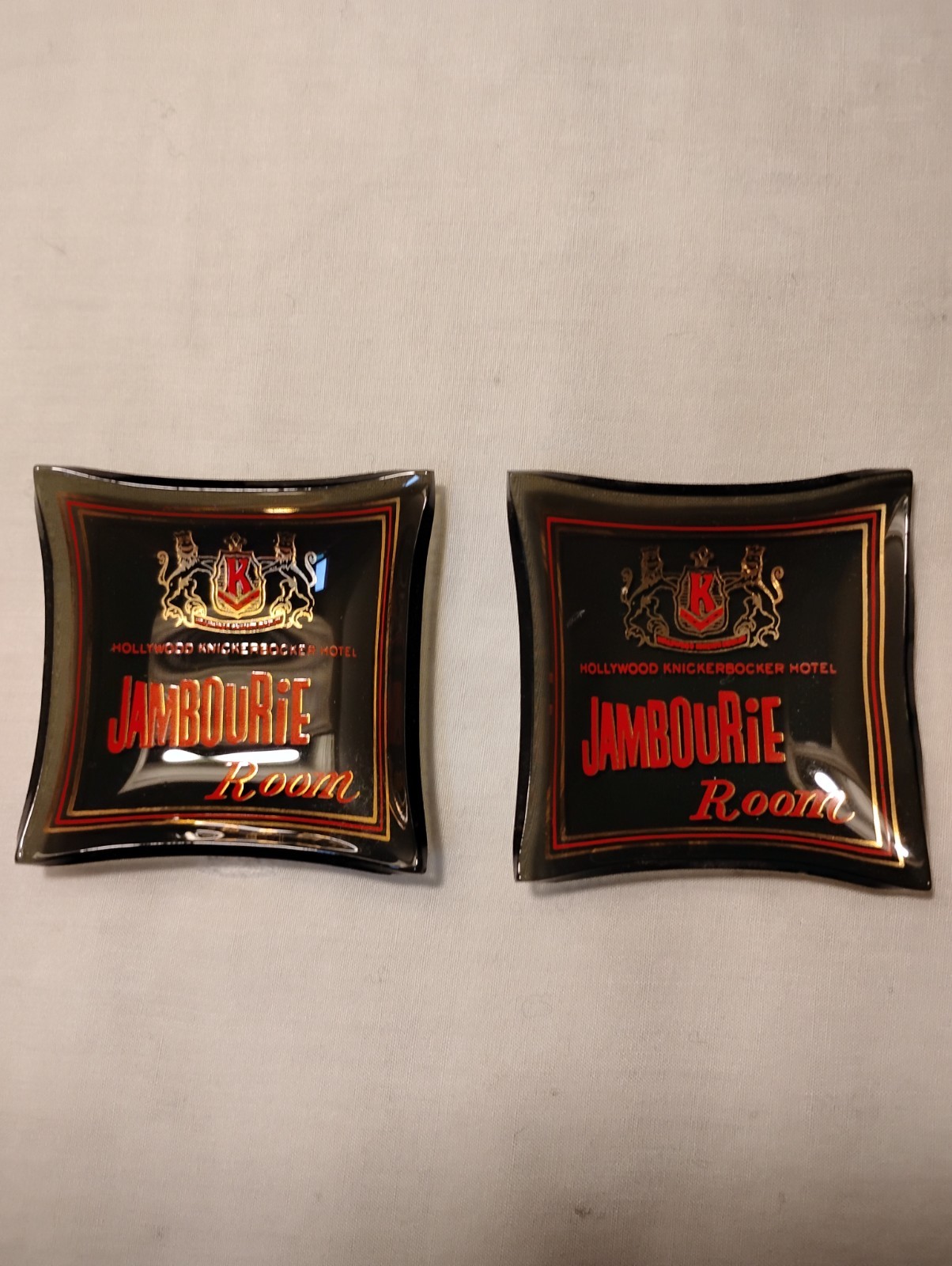 VINTAGE RETRO HOLLYWOOD KNICKERBOCKER HOTEL JAMBOURIE ROOM GLASS 2\ VINTAGE RETRO HOLLYWOOD KNICKERBOCKER HOTEL JAMBOURIE ROOM GLASS 2\