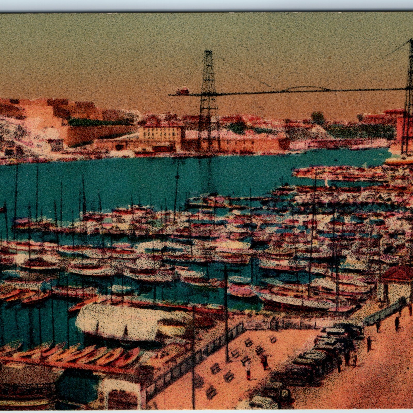 c1930s Marseilles France Port & Transporter Bridge Postcard Pont Transbordeur c1930s Marseilles France Port & Transporter Bridge Postcard Pont Transbordeur