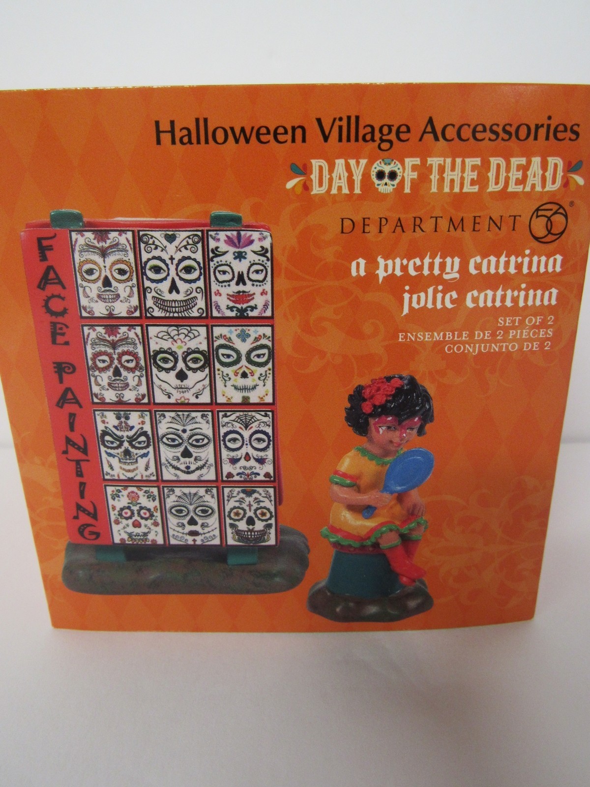 Dept 56 Halloween Day Of The Dead A Pretty Catrina, Set of 2 6009838 Ships Free