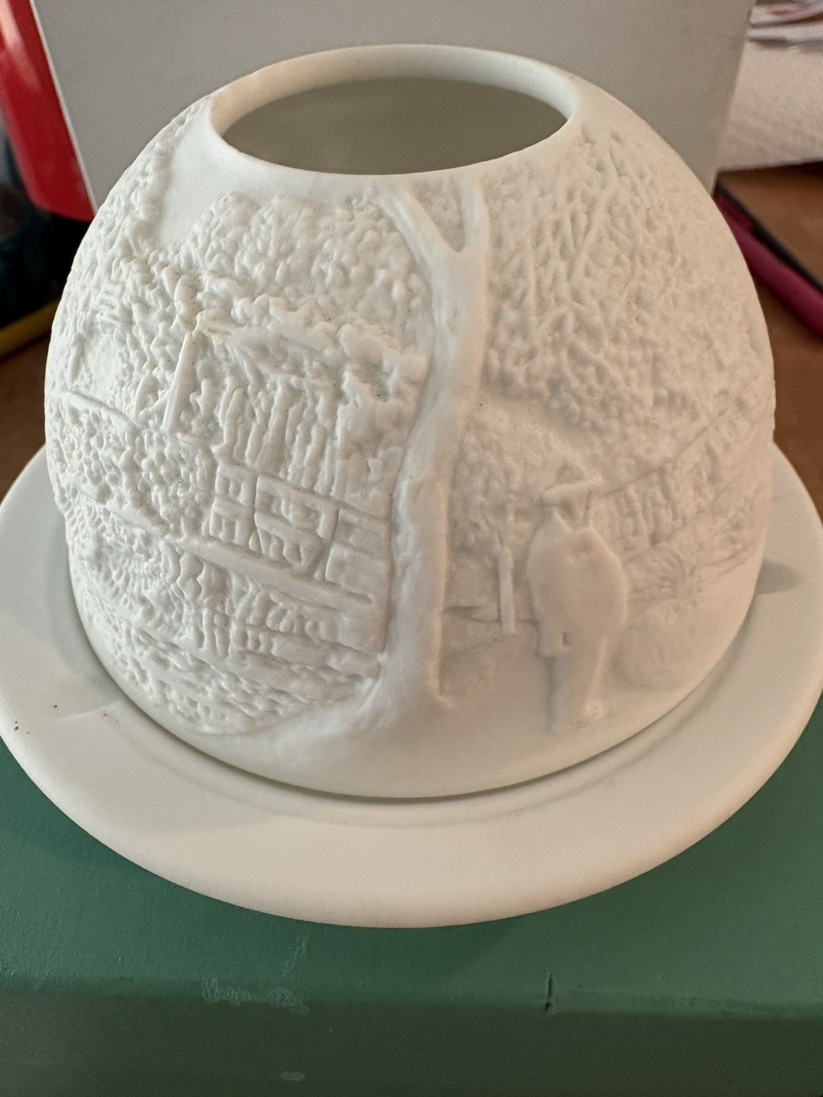 Limoges Bernardaud Versailles Lithophane Candle Votive Holder Porcelain France 