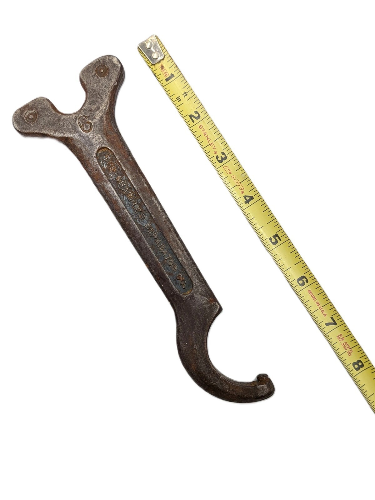 Antique THE SHARPLES SEPARATOR Co. No. 6 Wrench/Tool 7.5 in. 1890-1933  L BULAR