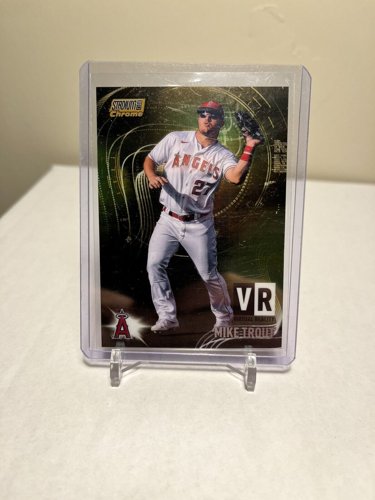 2021 Topps Stadium Chrome MIKE TROUT VR Gold Parallel #/50  Angels 